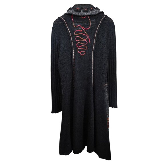 Pretty Angel Vintage Y2K Patchwork Knit Long Cardigan Large New - Picture 4 of 8